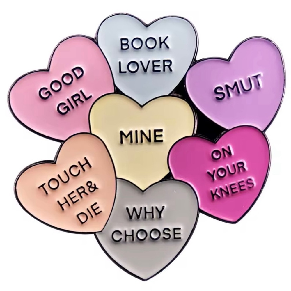 Bookish Candy Heart Enamel Pin